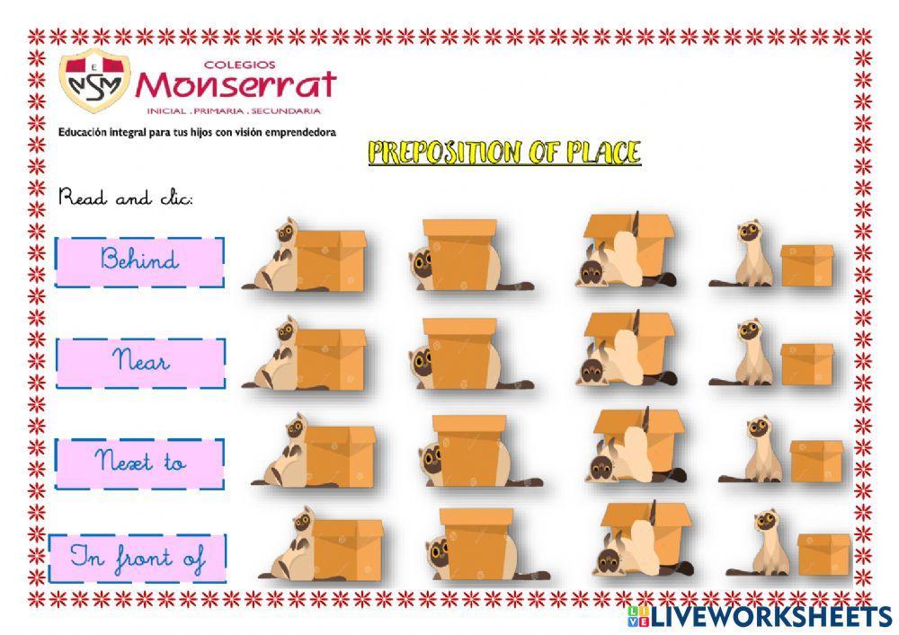 Preposition of place