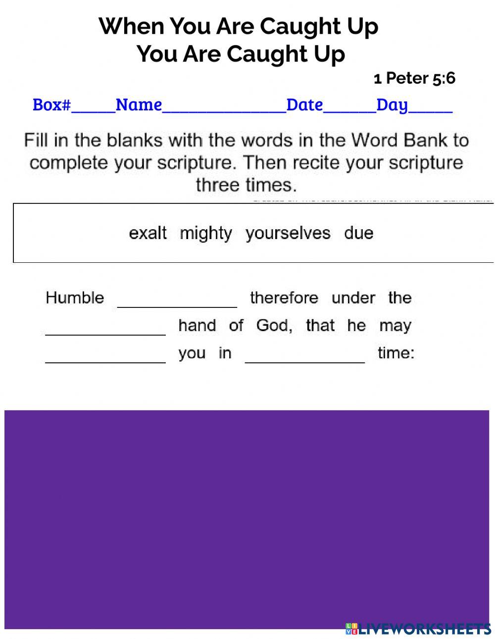 When You Are Caught Up