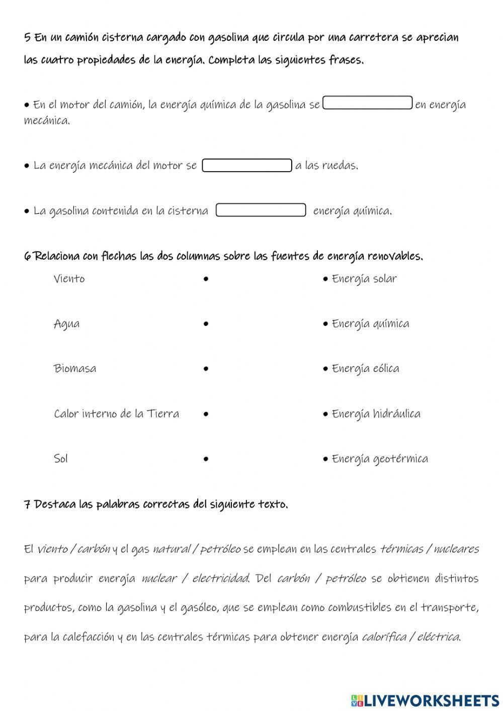 La energía y sus tipos