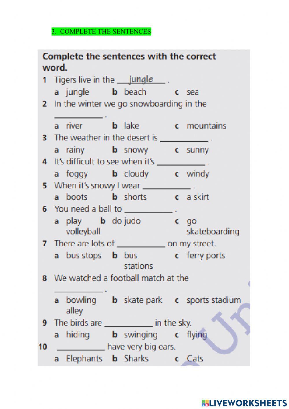 Weekend arrangements