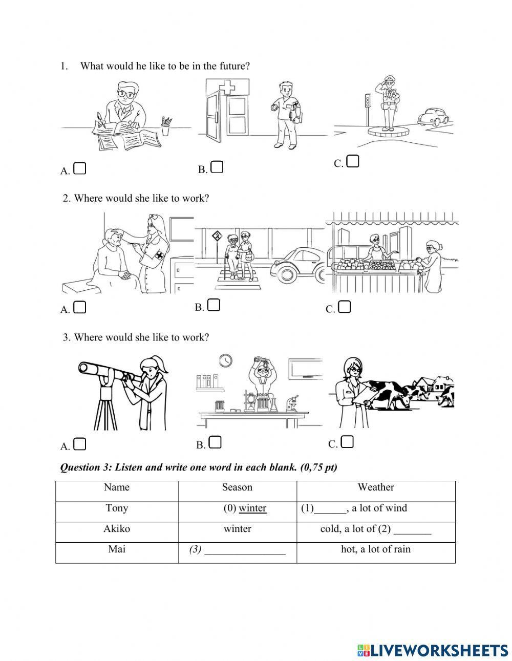 Grade 5- Second Term Final Test