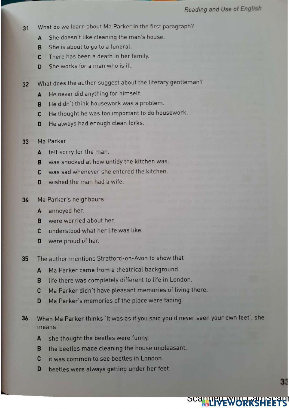 FCE REading Comprehension