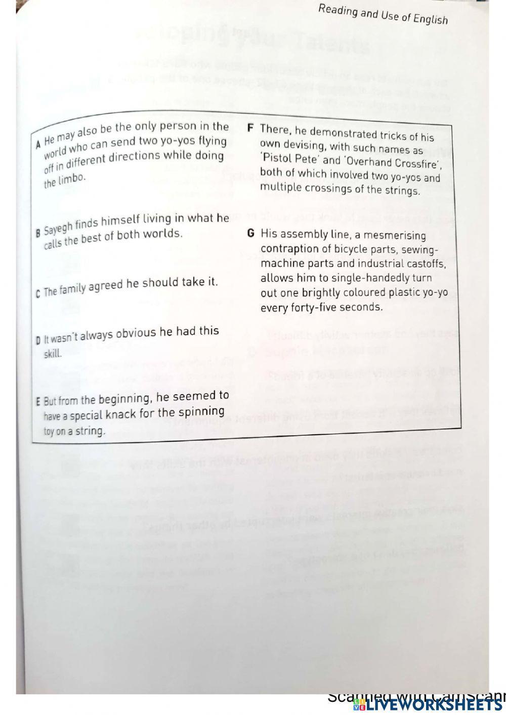 FCE REading Comprehension