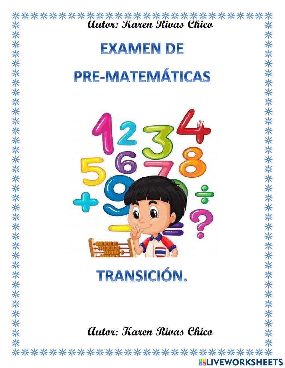 Examen  de  prematematicas