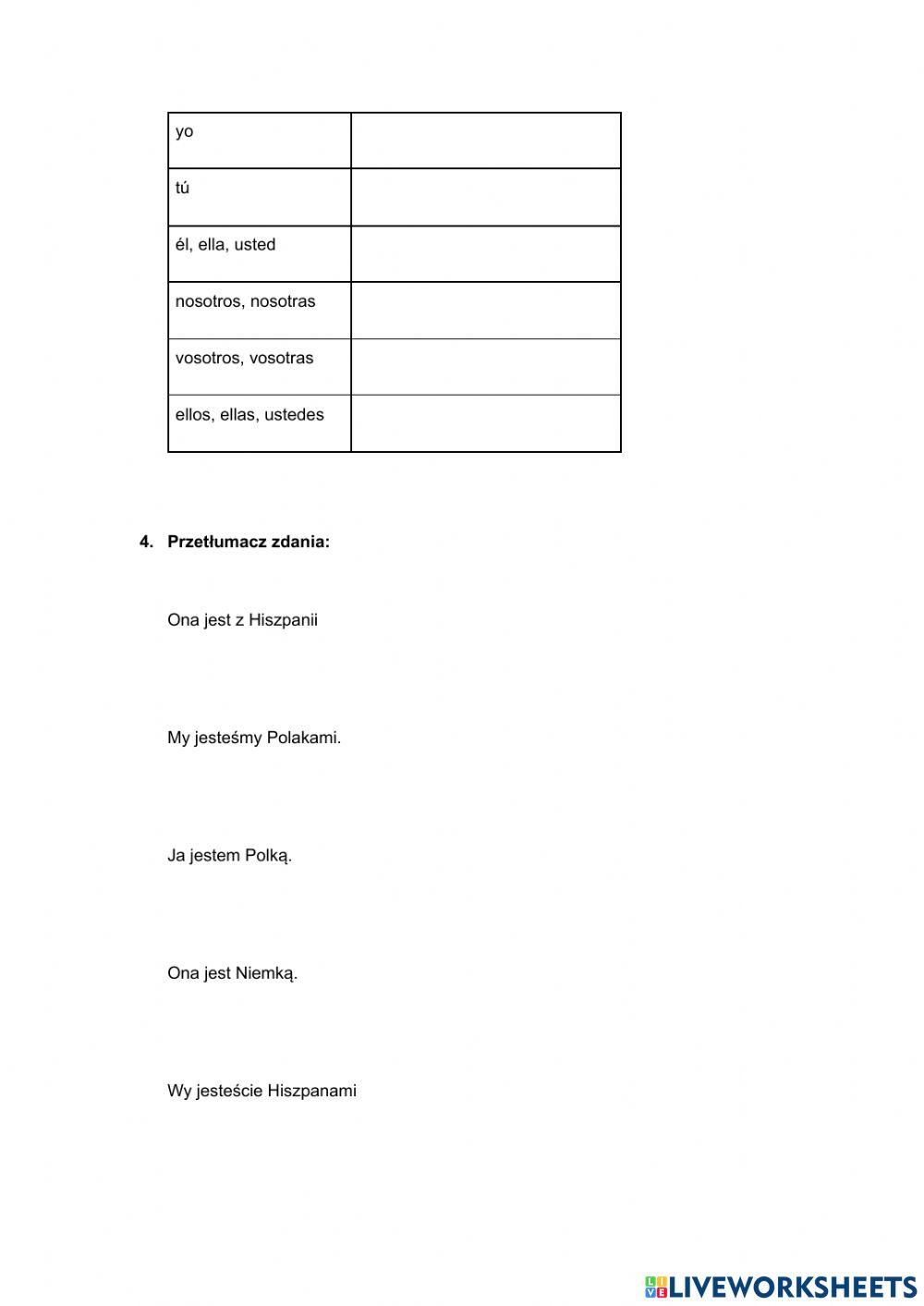 Nacionalidades- narodowości