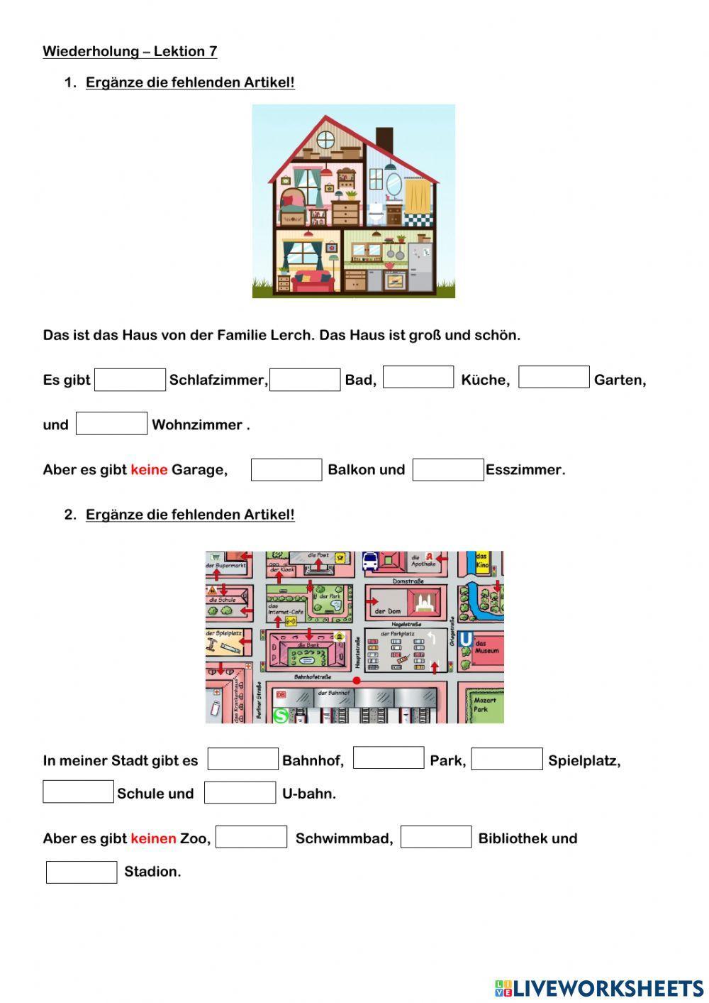Wiederholung - Lektion 7