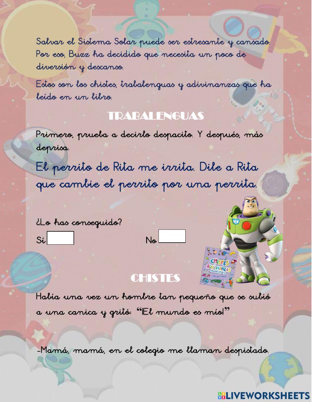 Buzz Lightyear y las adivinanzas
