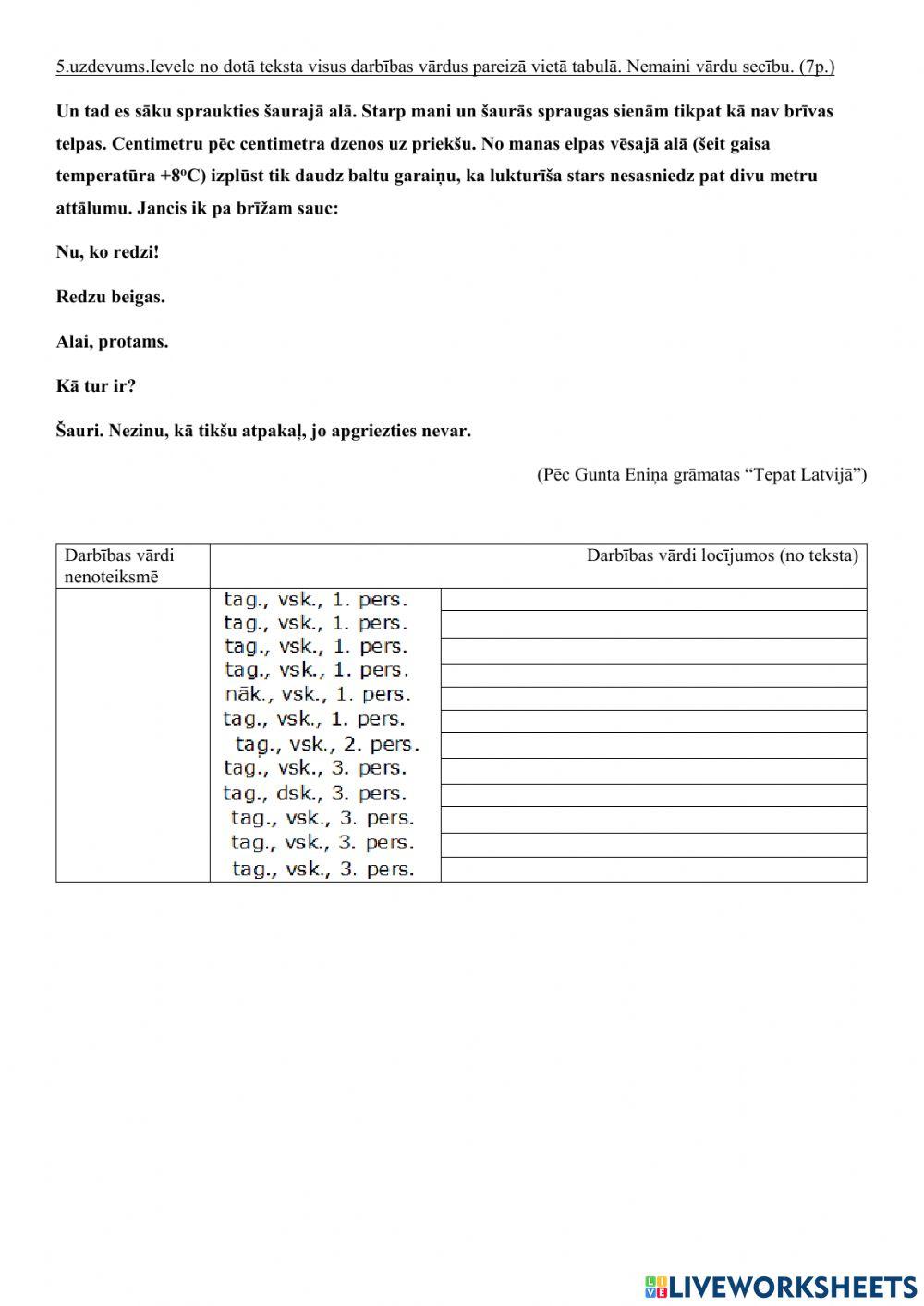 Darbības vārds-6.kl.