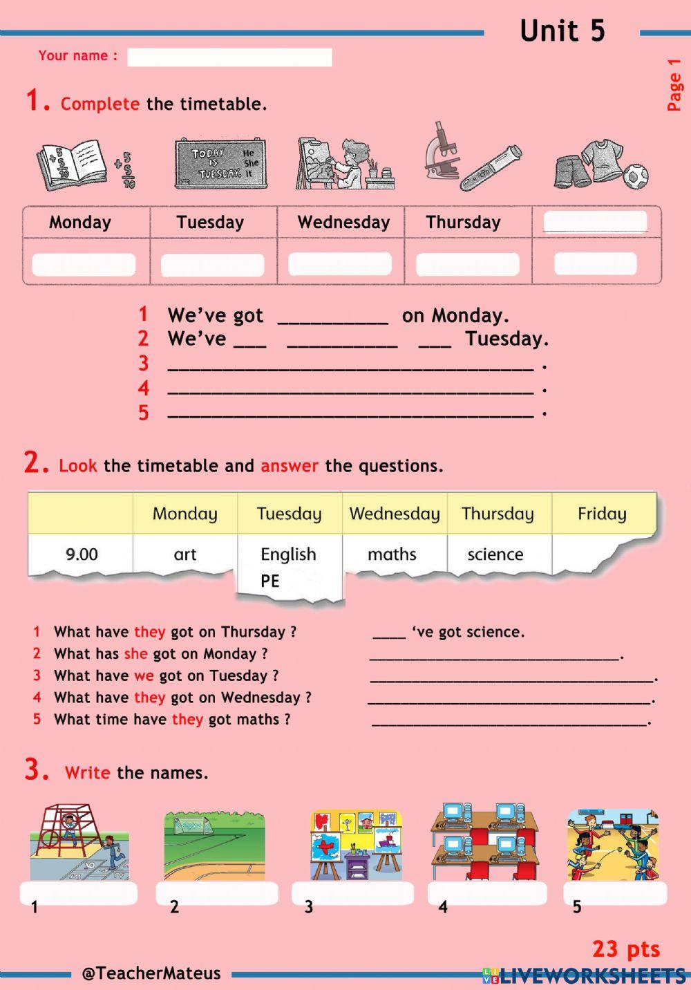 FF 2 - Unit 05 - Test 1