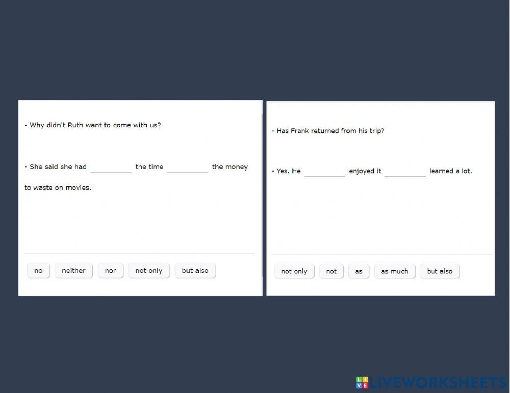 Conjunction in pair (Correlative)