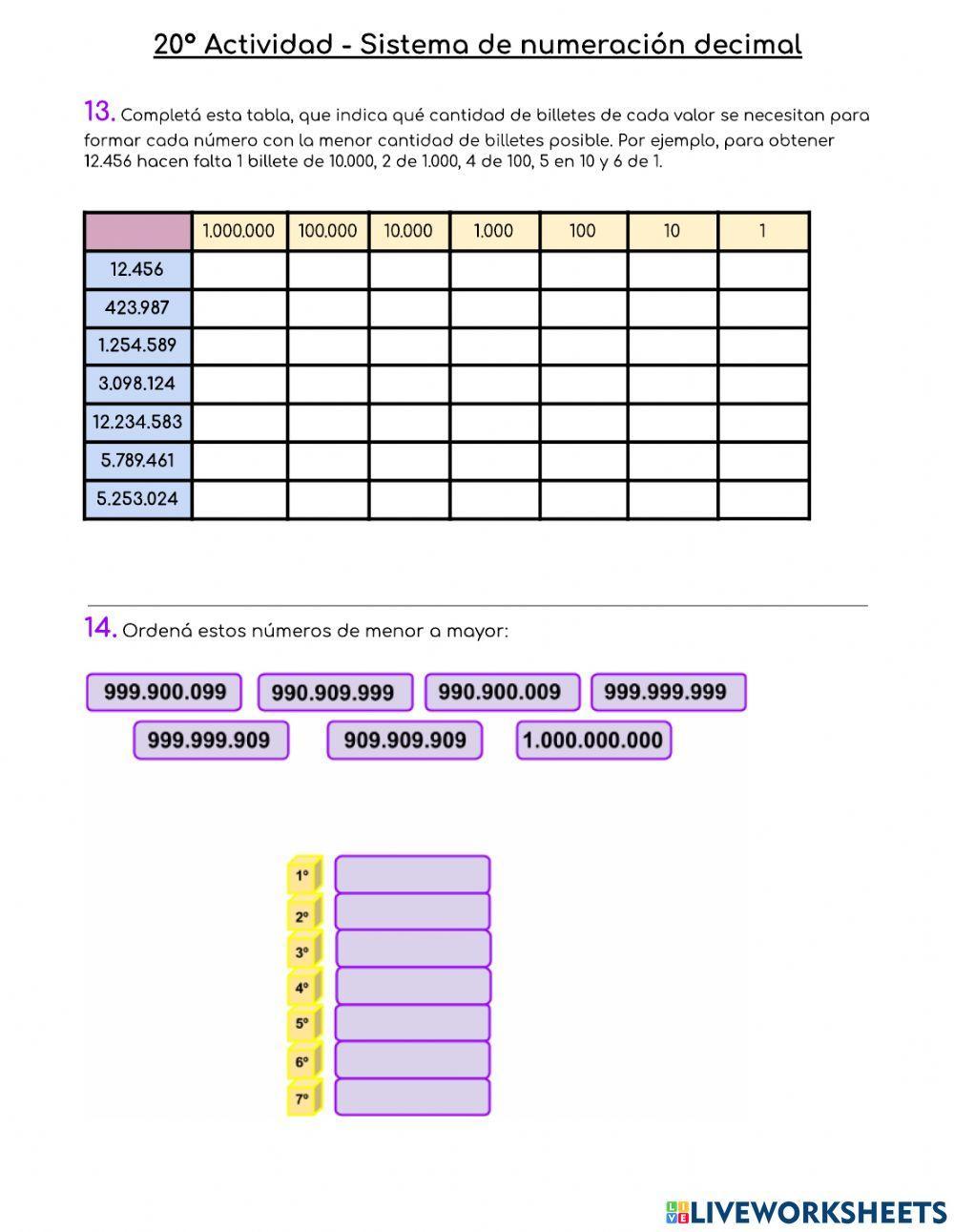 Sistema de numeración decimal