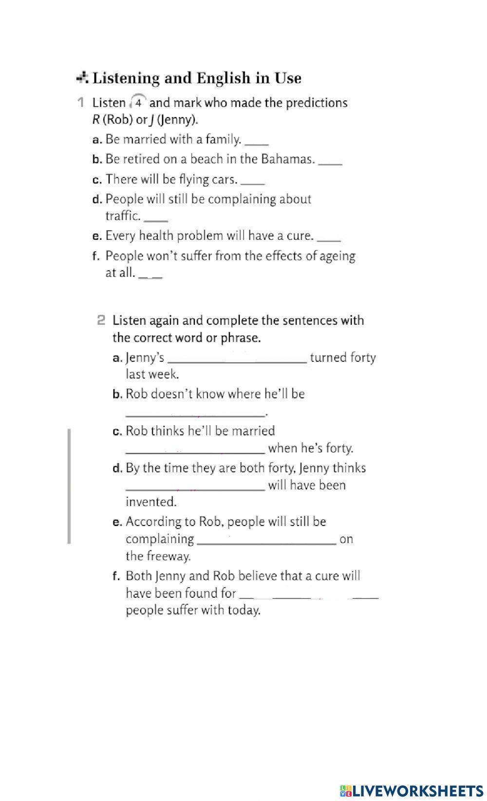 Future forms - listening