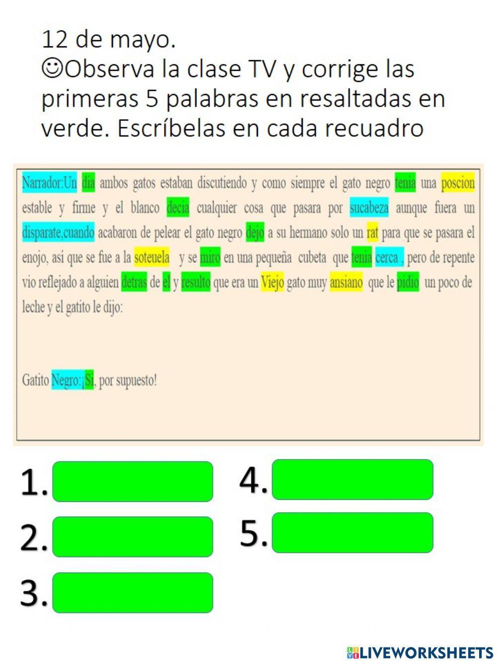 Corrección de un texto