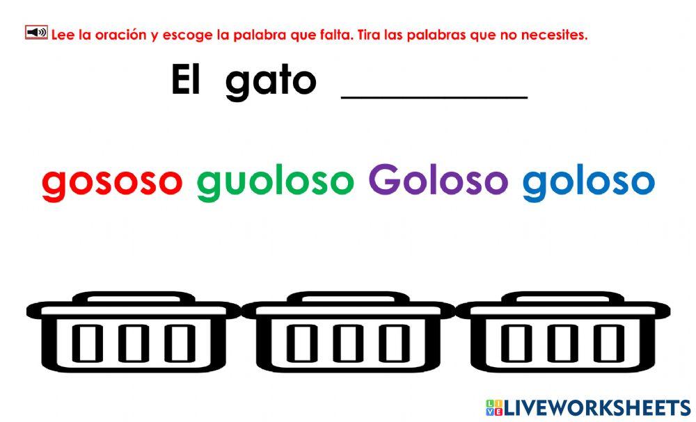 El gato goloso: test 1