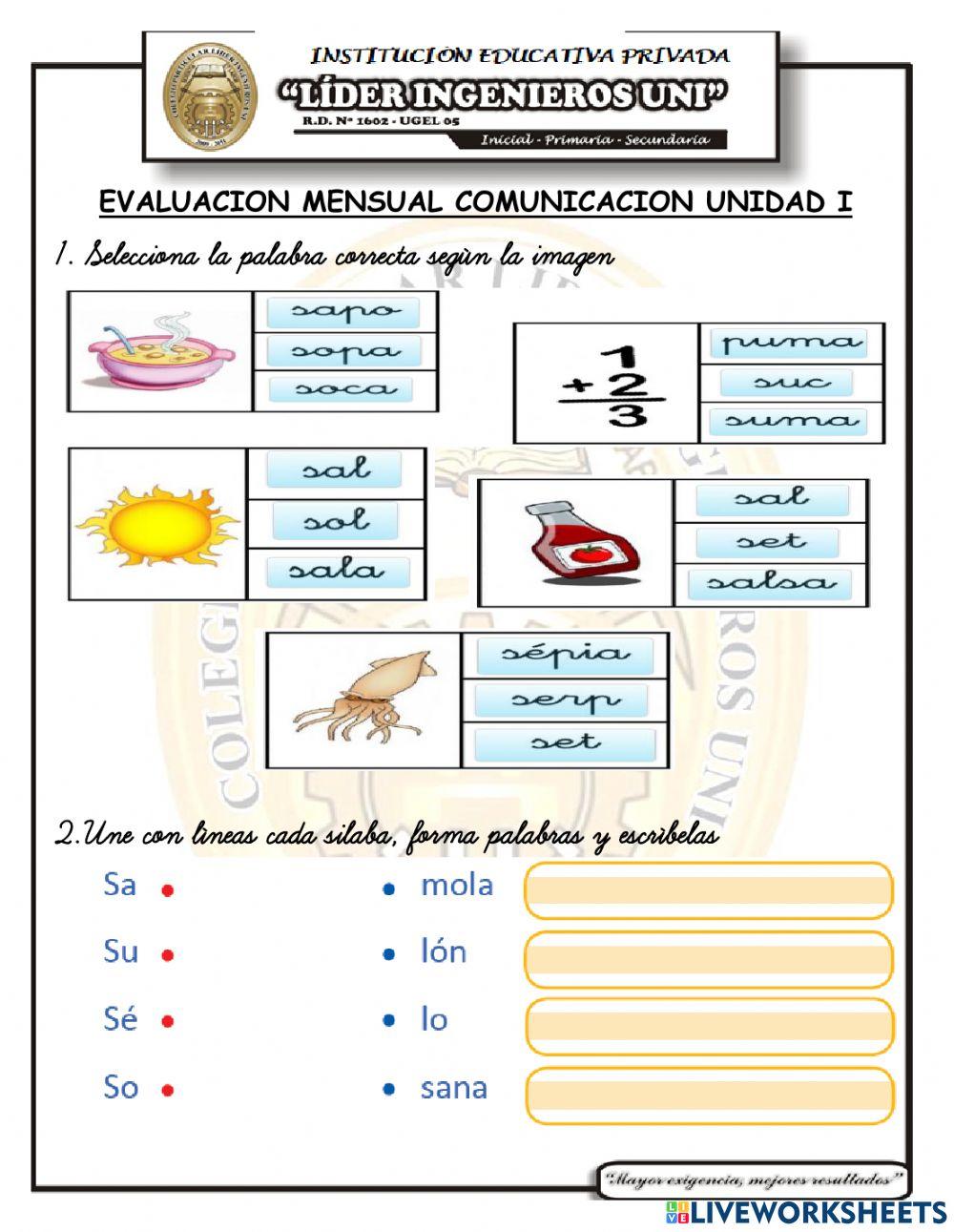 Examen II UNIDAD COMUNICACION