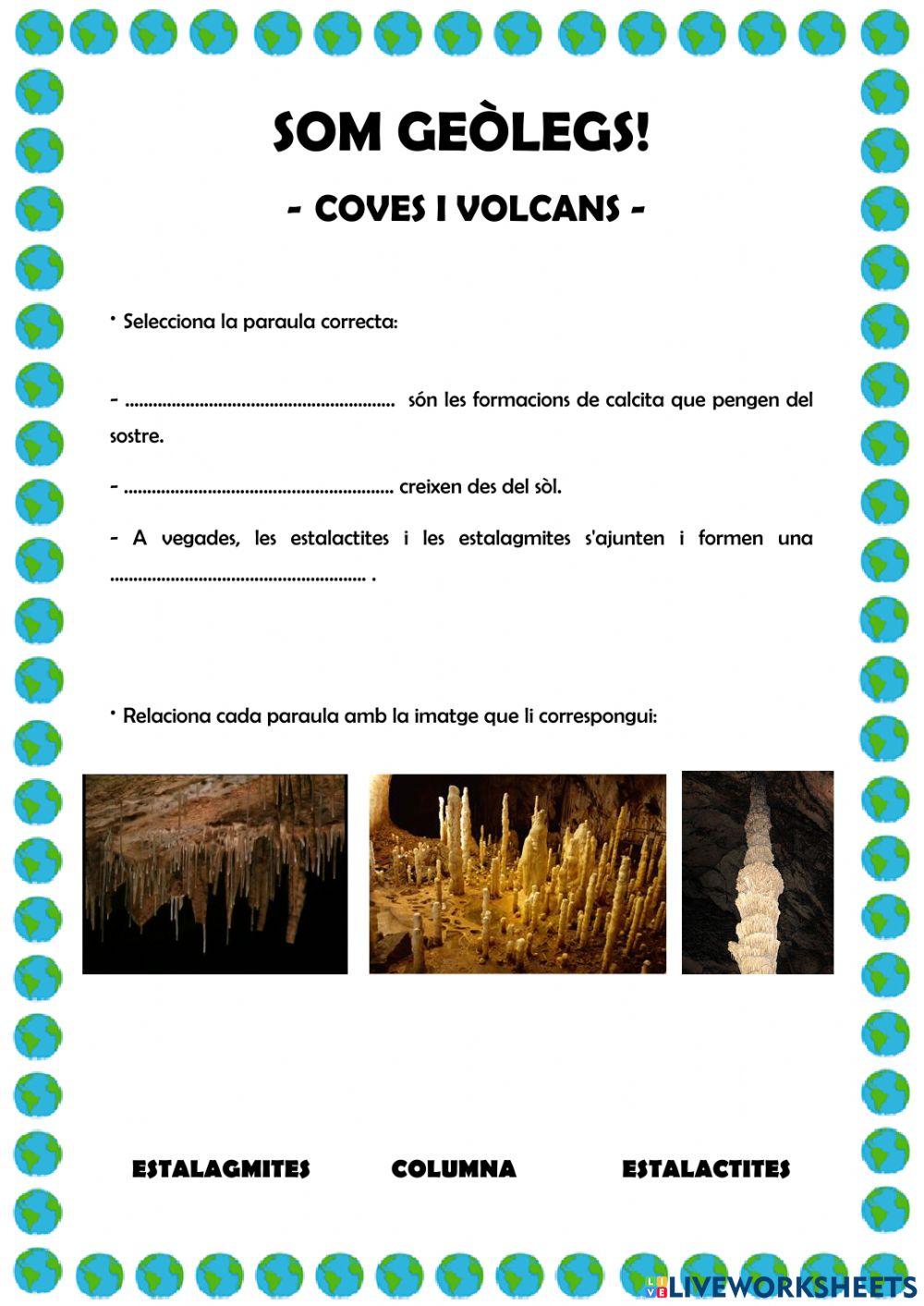 Som geòlegs: coves i volcans