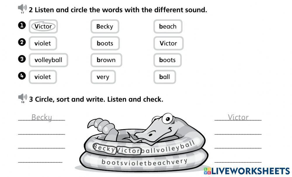 Phonics b v