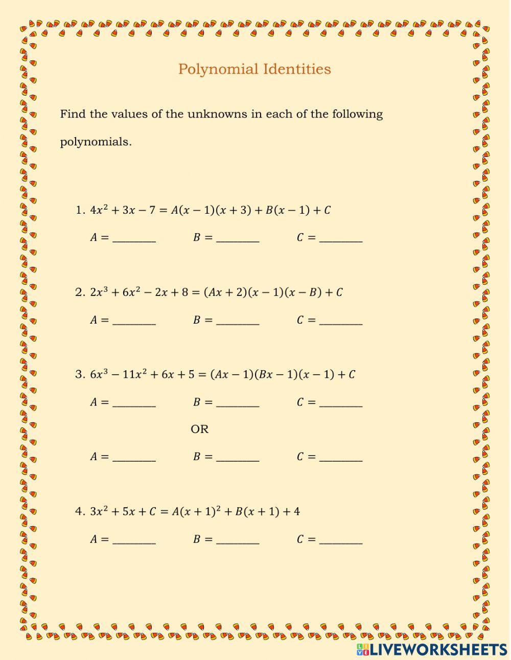 Polynomial Identities 994685 | MsKCharles