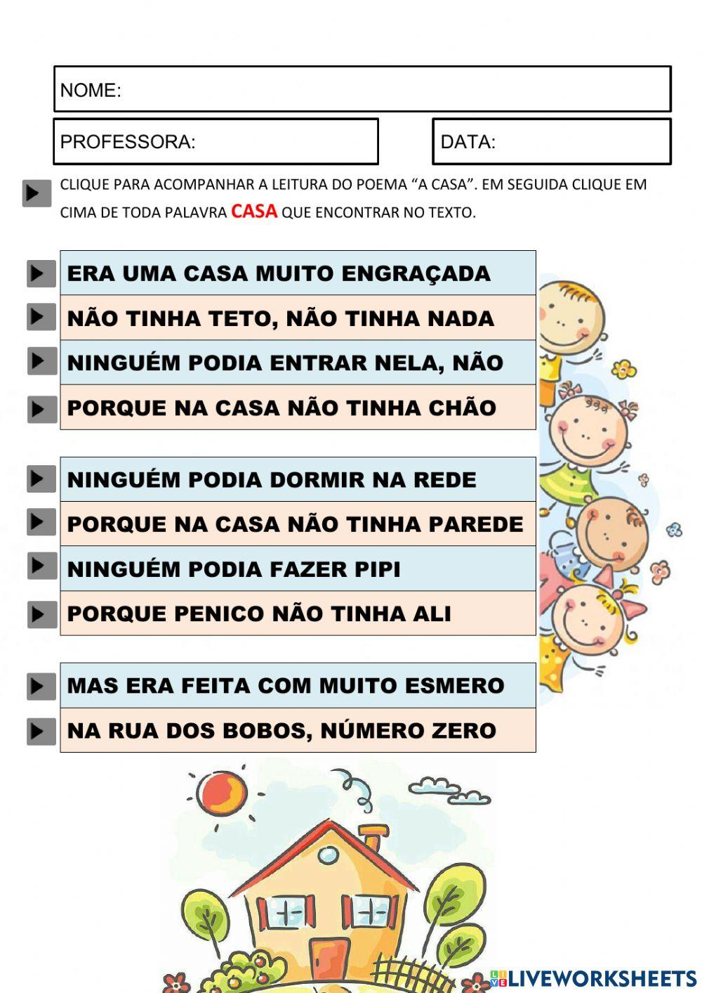 Poema: A Casa Poema: A Casa