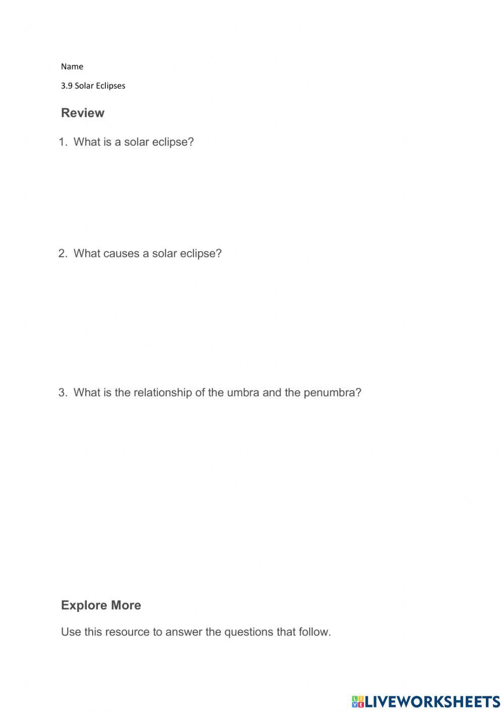 3.9 Solar Eclipses