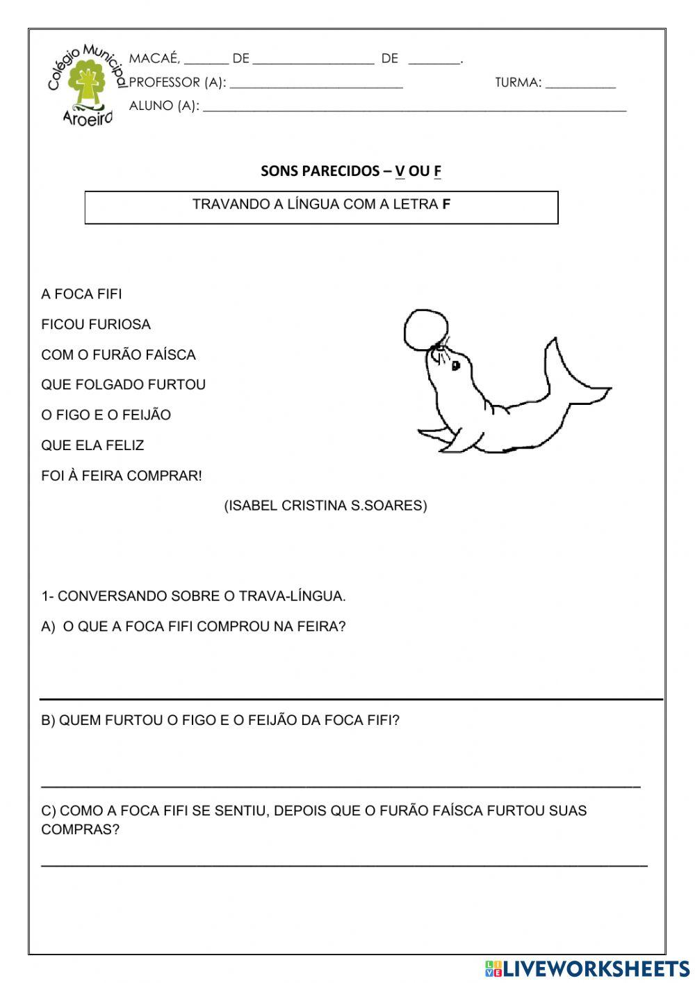 SONS PARECIDOS V e F