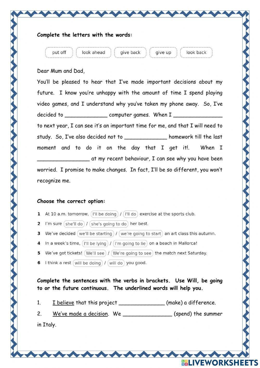 Grammar - Future forms