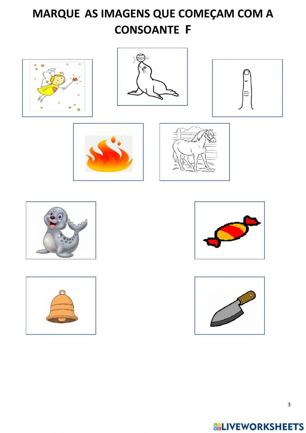 Vogais e consoante f