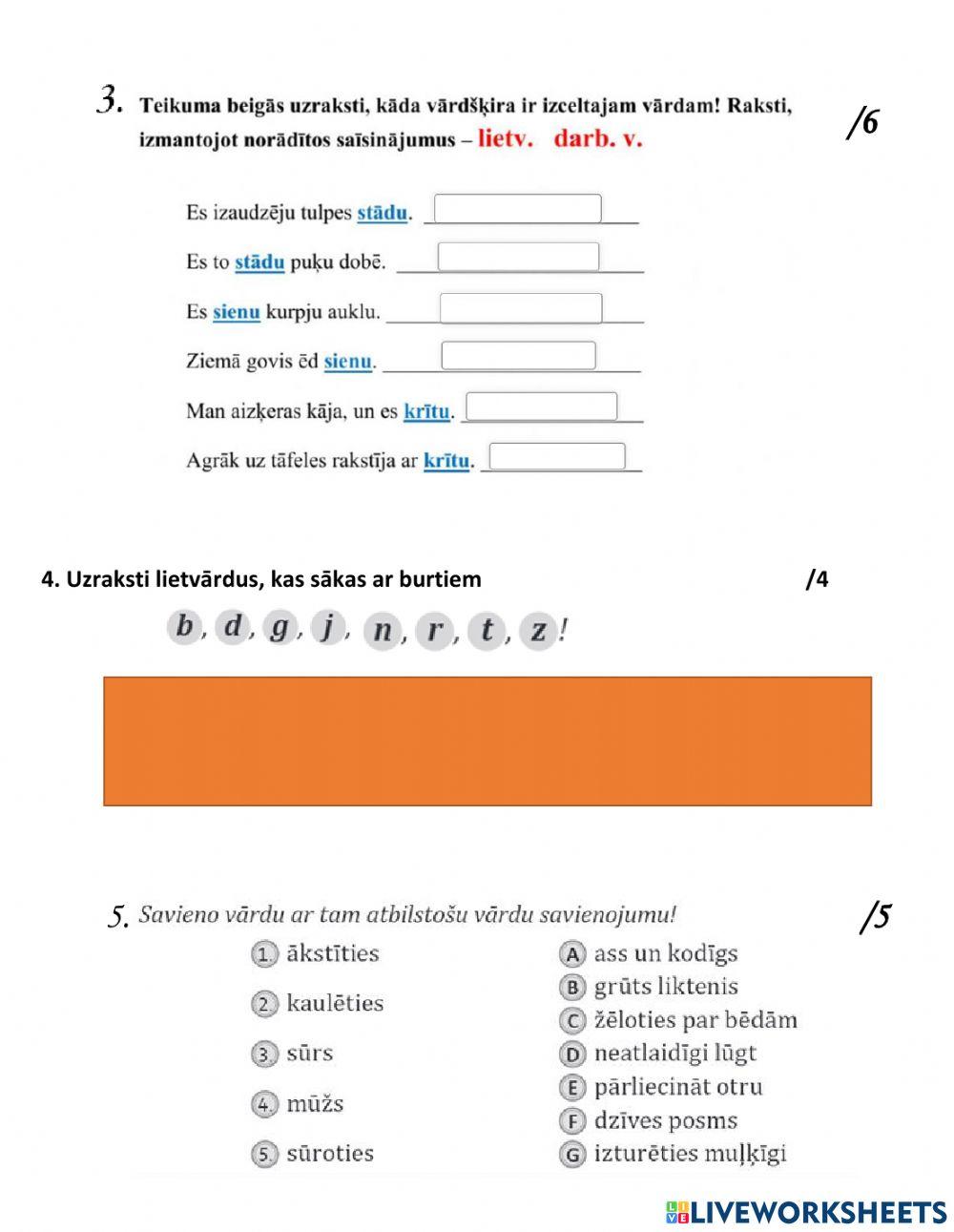 Vārdšķiras. Teksta izpratne.