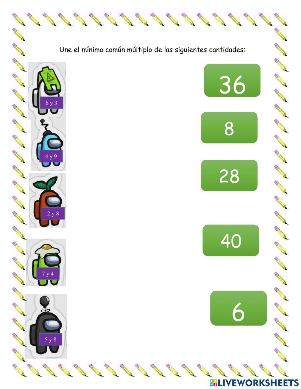 Mínimo común múltiplo