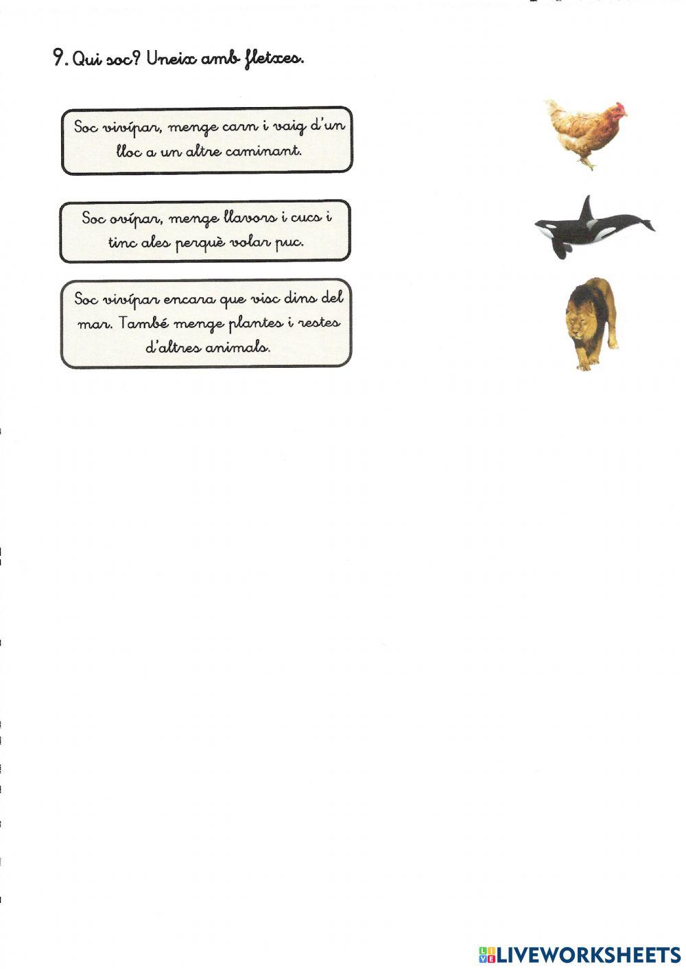 Prova naturals: els èssers vius