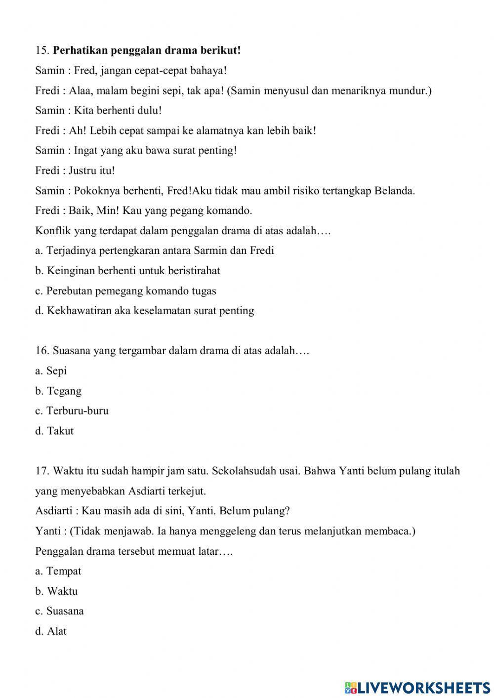 Penilaian Teks Drama