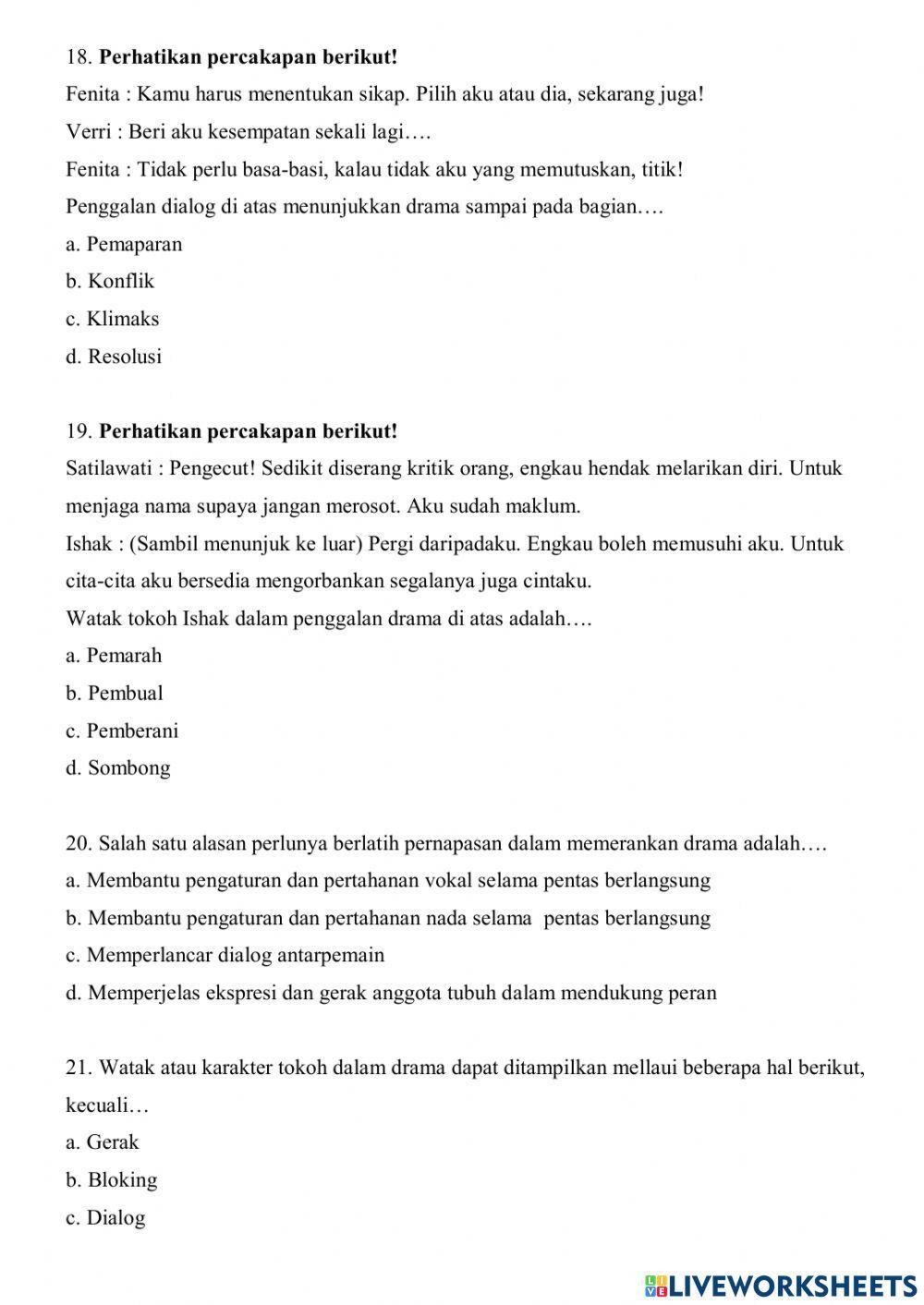 Penilaian Teks Drama