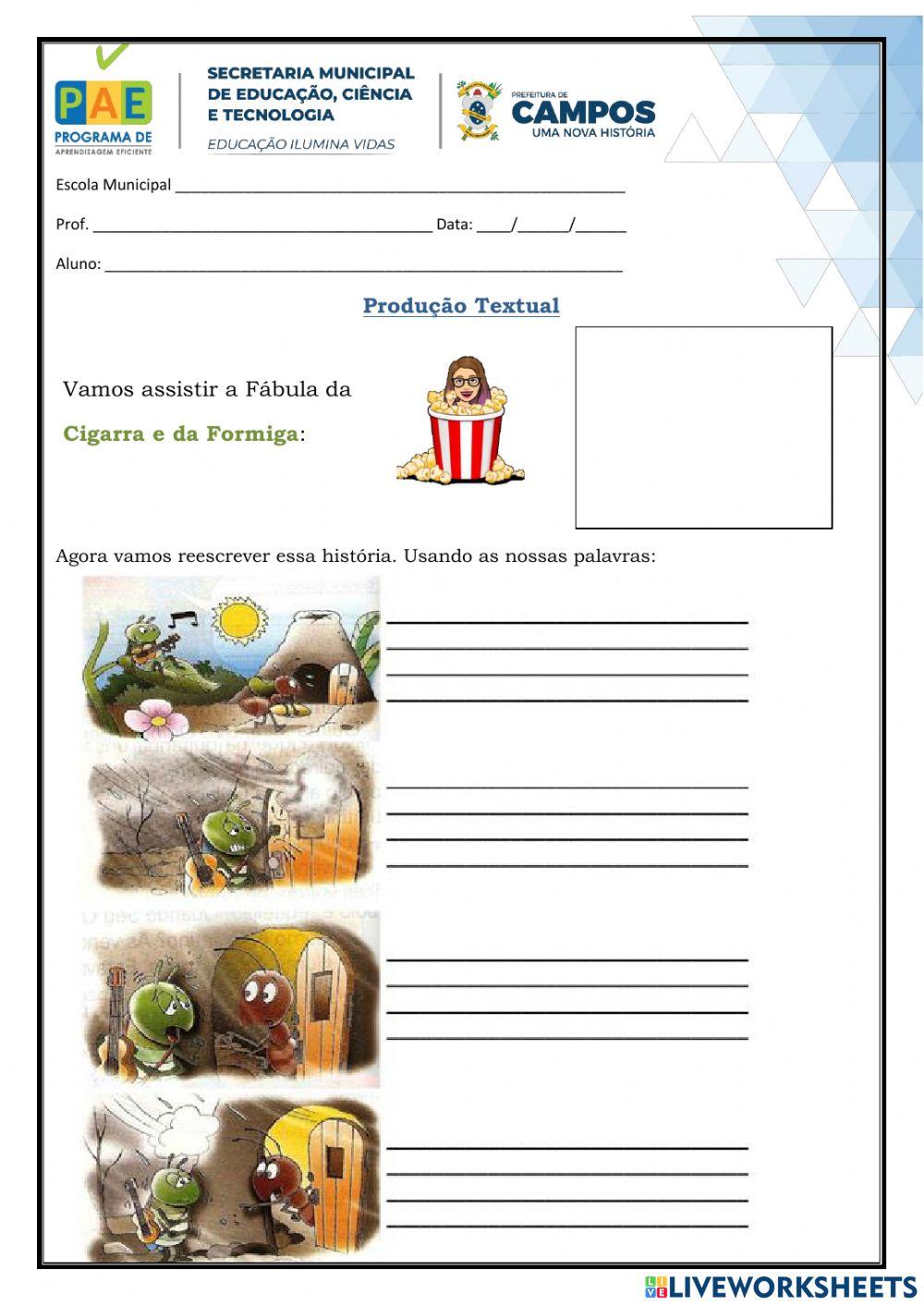 A cigarra e a formiga