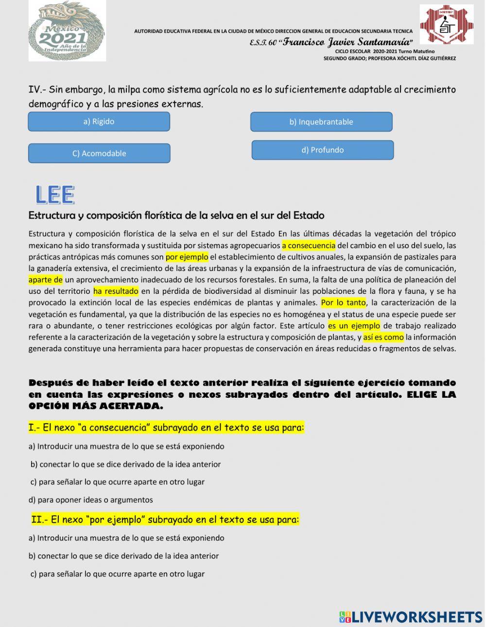 Recuperacion segundo periodo español