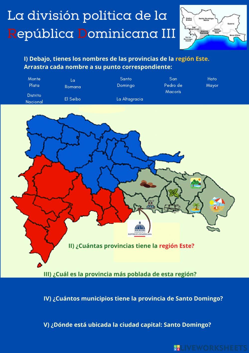 La división política de la República Dominicana III