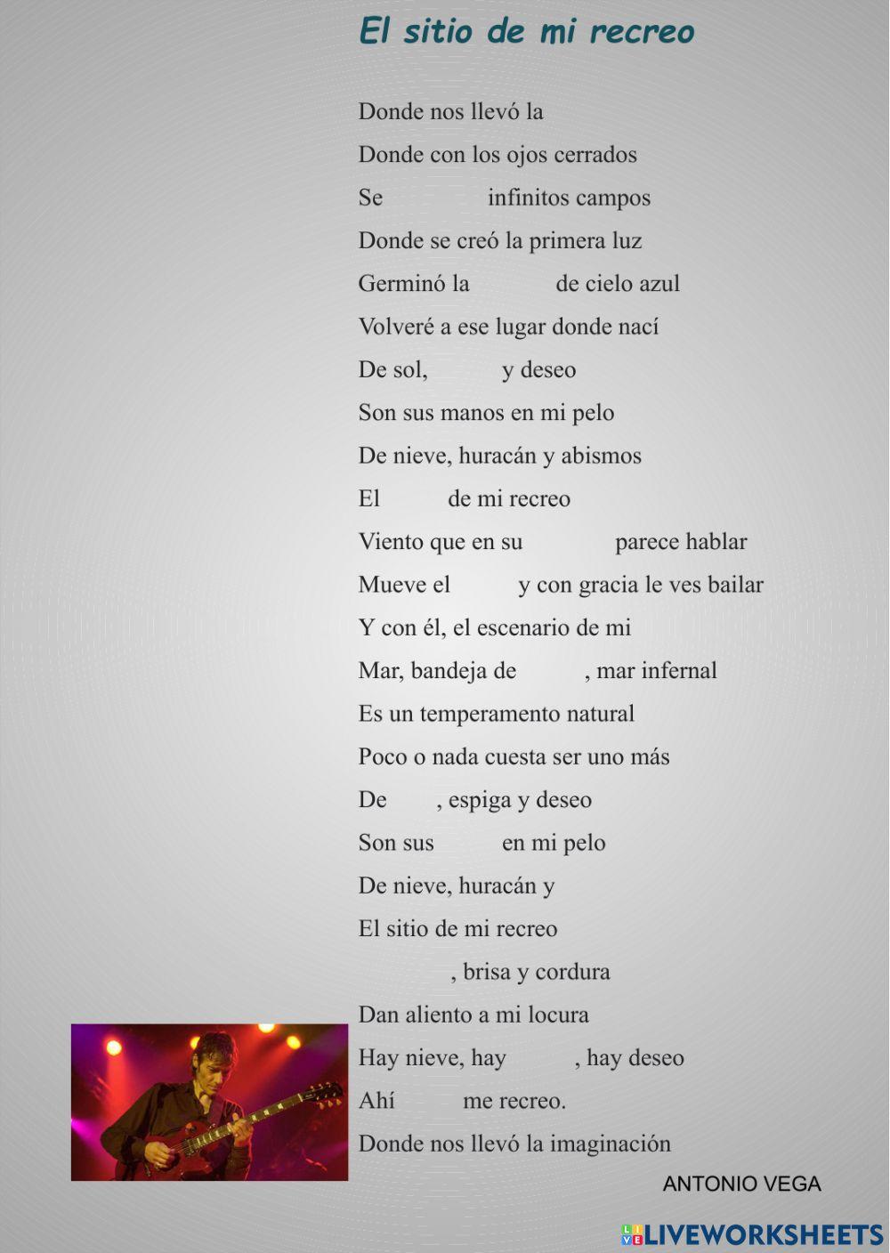 Comprensión oral -El sitio de mi recreo-