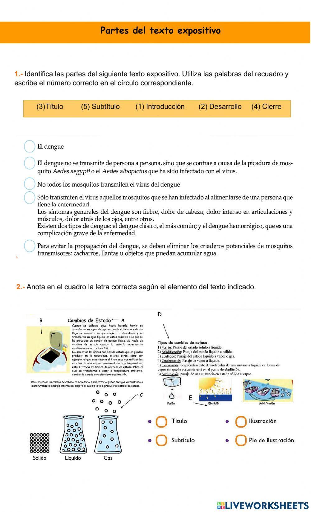 Partes del texto expositivo