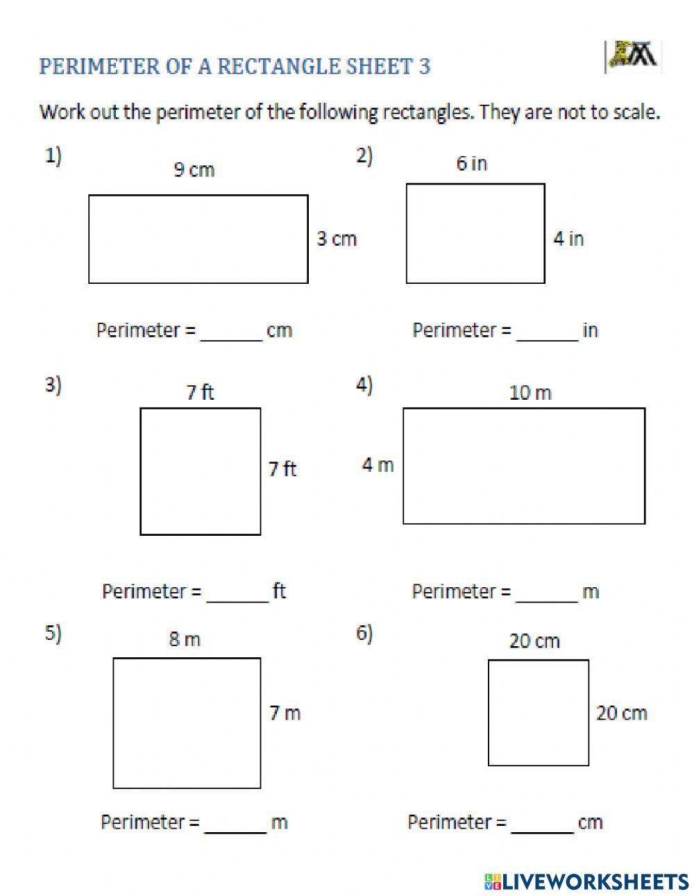 Find the perimeter of a rectangle