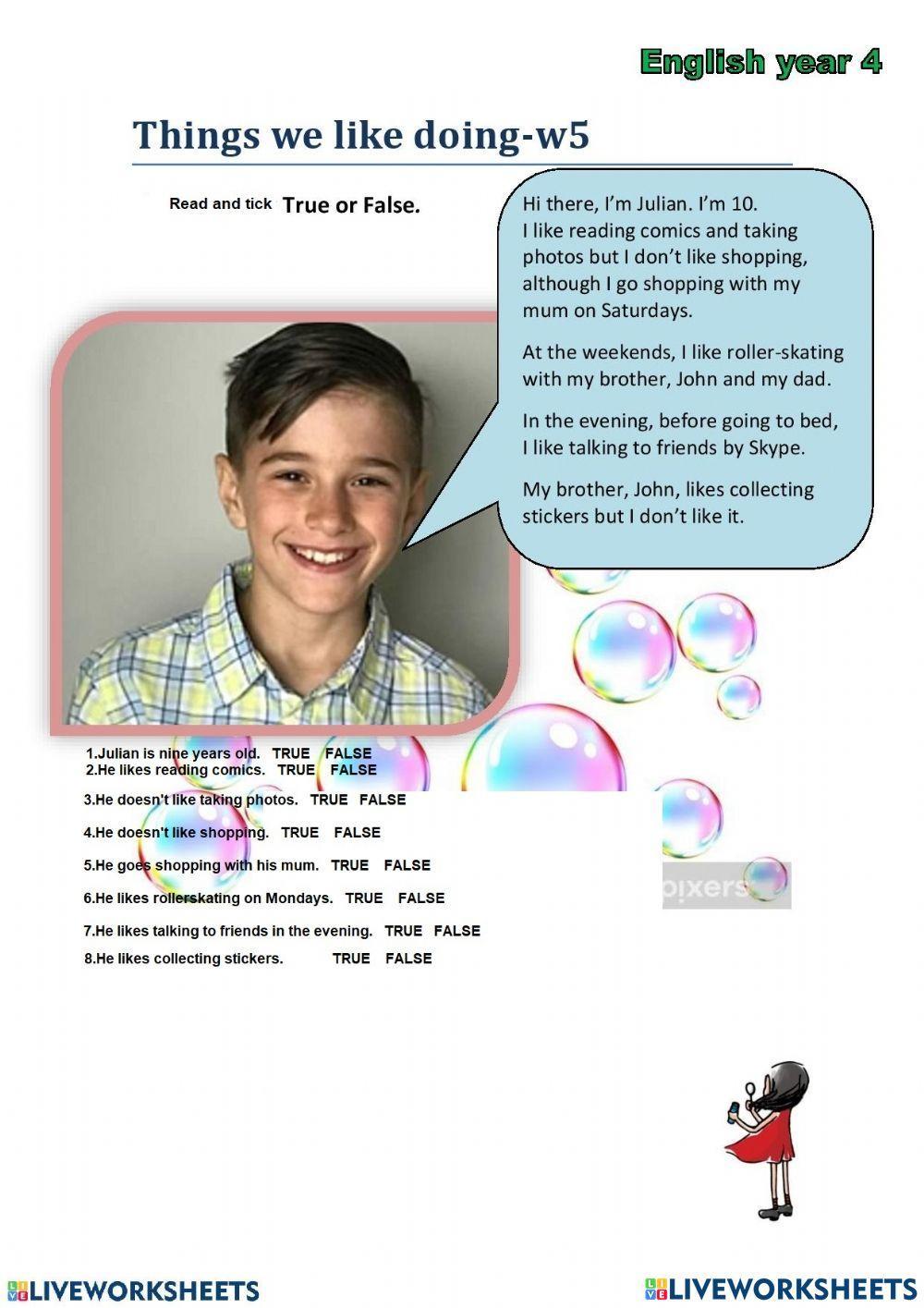 Reading comprehension