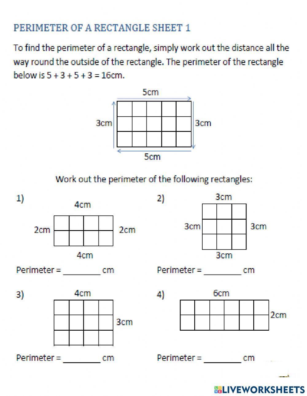 Find the perimeter of squares