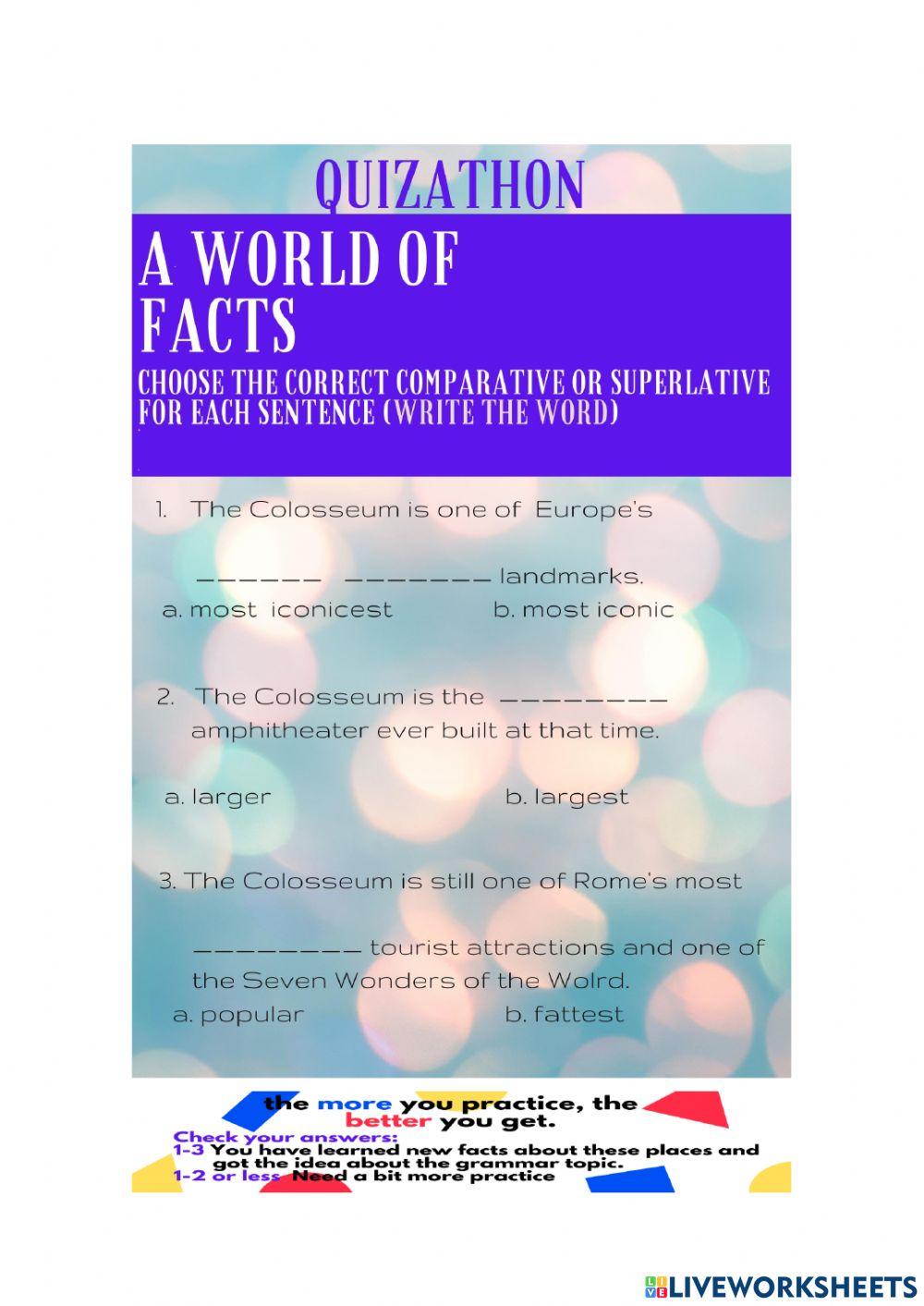 Comparatives and superlatives