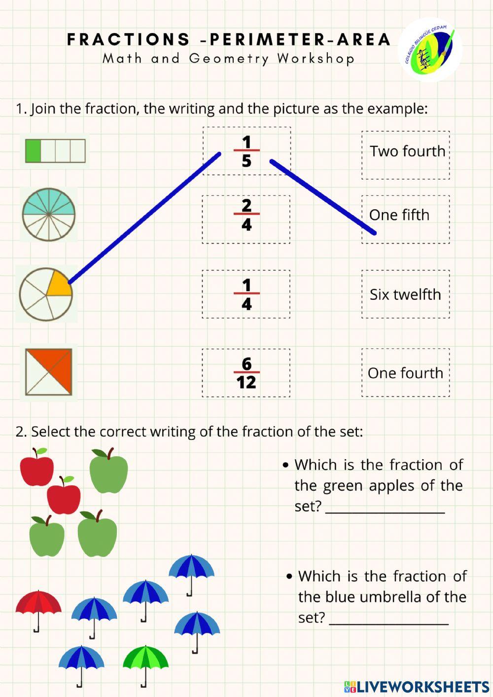 Fractions, perimeter and area