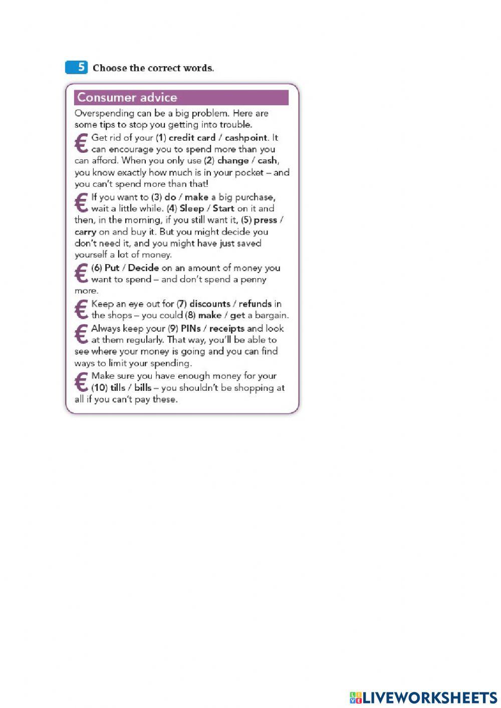 Optimise B2 Unit 9 10 vocabulary