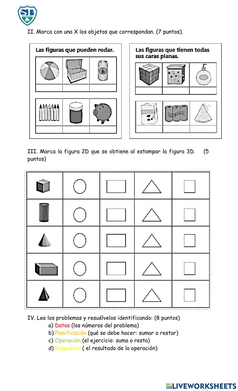 Evaluación sumativa matemática