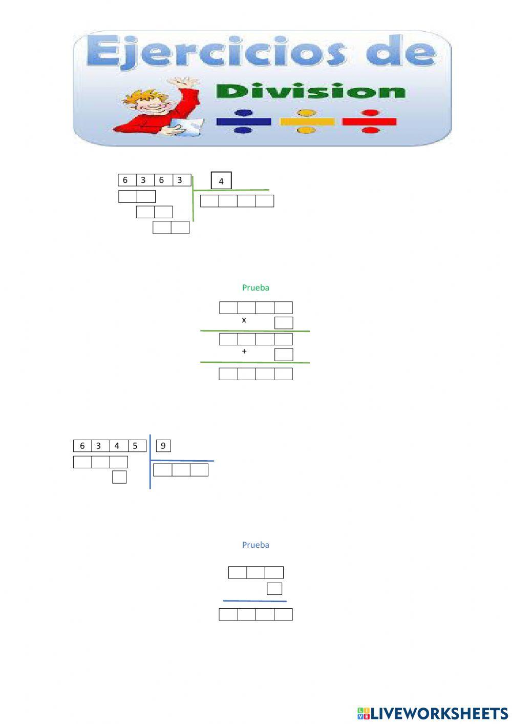 Divisiones de una cifra
