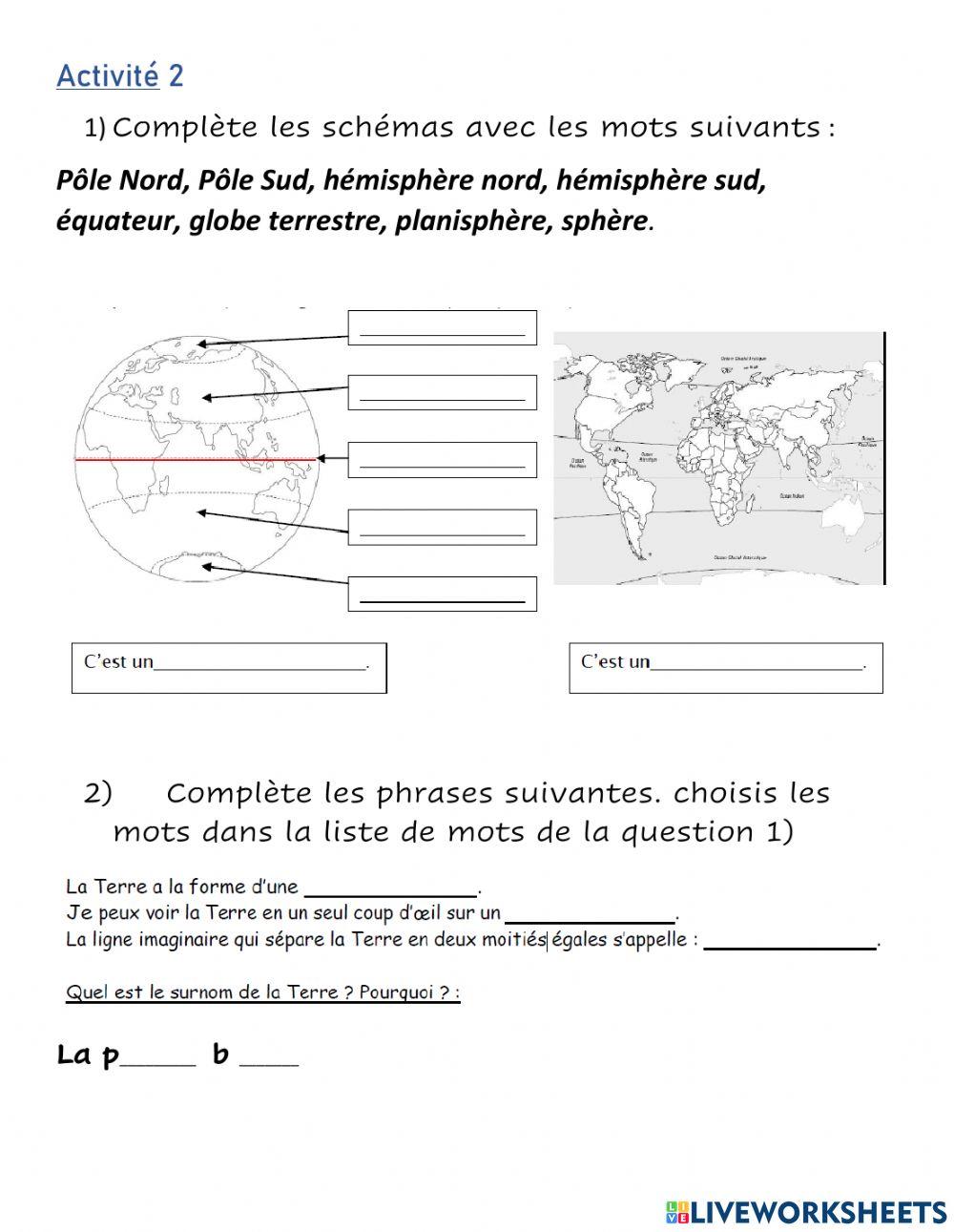 Les repères géographiques