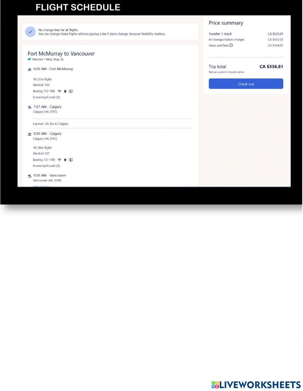 Flight Schedule