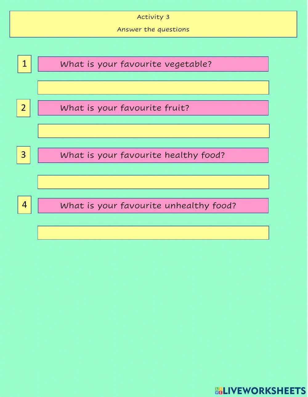 Healthy and Unhealthy food