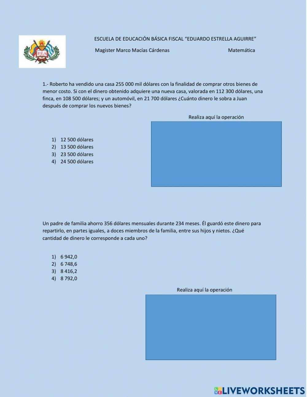 La suma (Problemas matematicos)