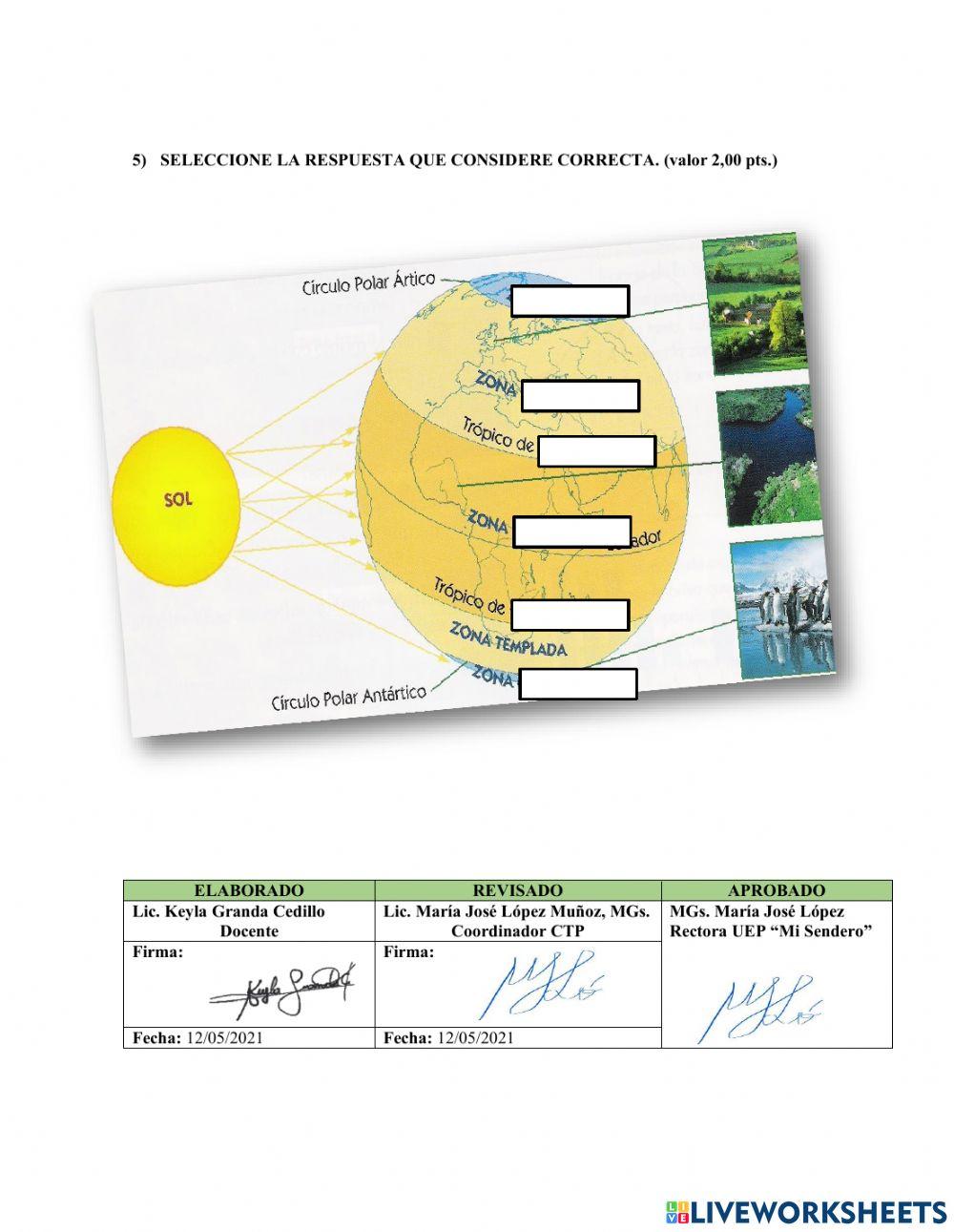 Evaluación diagnóstica - sexto año